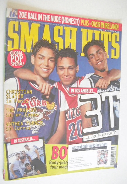 Smash Hits magazine - 3T cover (10-23 April 1996)