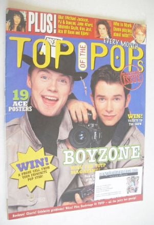 Top Of The Pops magazine - Ronan Keating and Stephen Gately cover (January 1996)