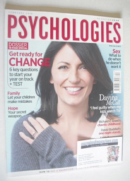 Psychologies magazine - February 2010 - Davina McCall cover