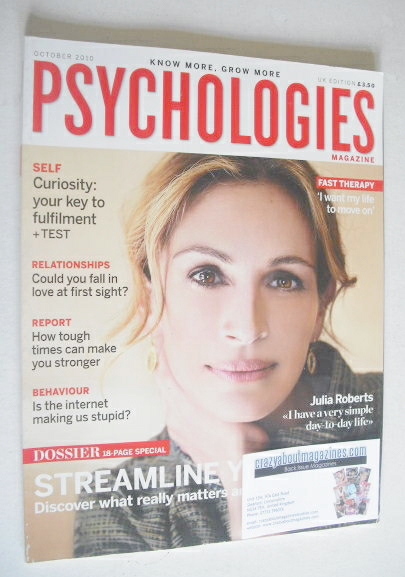 <!--2010-10-->Psychologies magazine - October 2010 - Julia Roberts cover