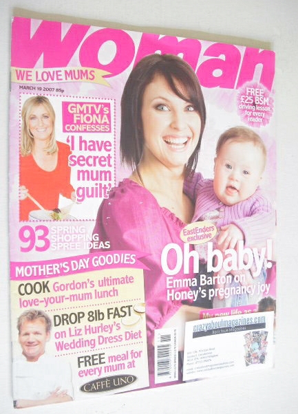 <!--2007-03-19-->Woman magazine - Emma Barton cover (19 March 2007)