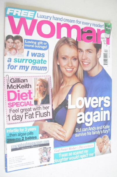 Woman magazine - Kelvin Fletcher and Sammy Winward cover (27 March 2006)