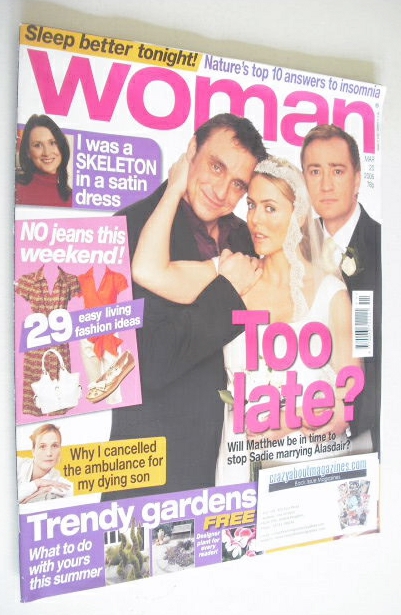 Woman magazine - Ray Coulthard, Matt Healy and Patsy Kensit cover (20 March 2006)