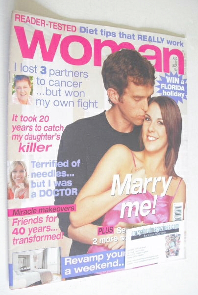 Woman magazine - Mark Charnock and Verity Rushworth cover (22 August 2005)