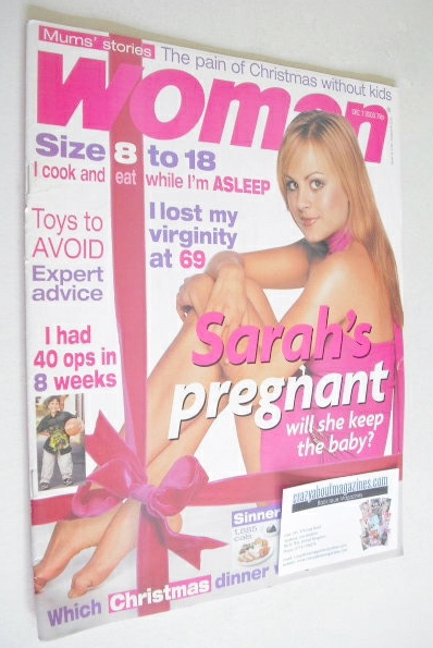 <!--2003-12-01-->Woman magazine - Tina O'Brien cover (1 December 2003)