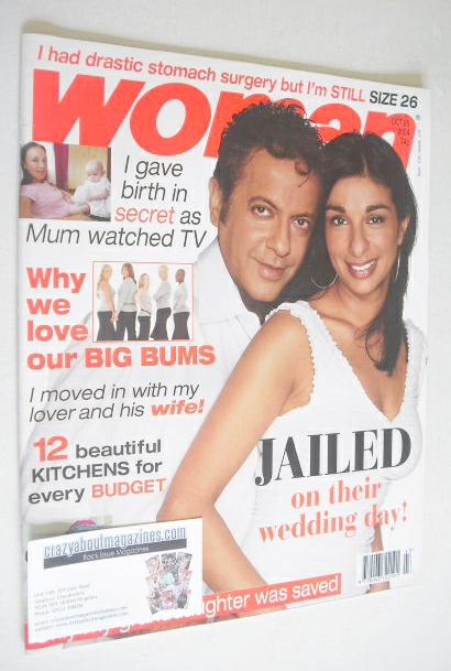 Woman magazine - Shobna Gulati and Jimmi Harkishin cover (25 October 2004)