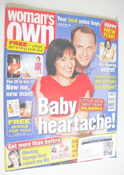 Woman's Own magazine - 5 January 2004 - Kacey Ainsworth and Perry Fenwick cover