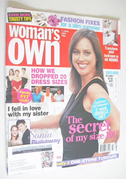 Woman's Own magazine - 7 June 2004 - Jill Halfpenny cover