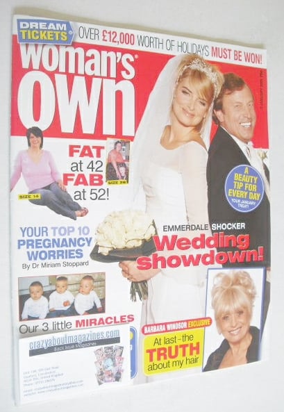 Woman's Own magazine - 3 January 2005 - Ken Farrington and Emma Atkins cover