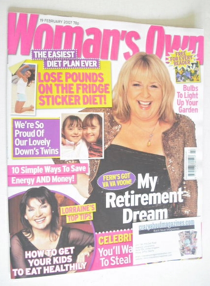 <!--2007-02-19-->Woman's Own magazine - 19 February 2007 - Fern Britton cov