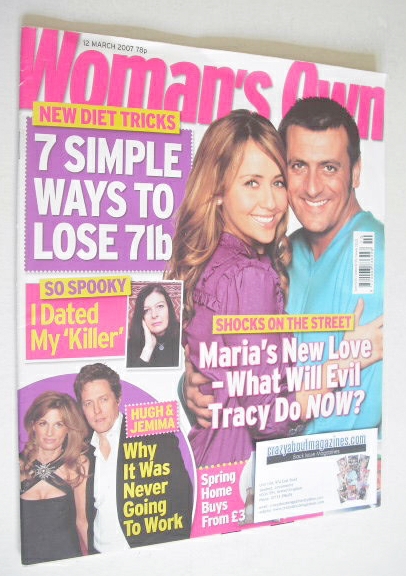Woman's Own magazine - 12 March 2007 - Samia Smith and Chris Gascoyne cover