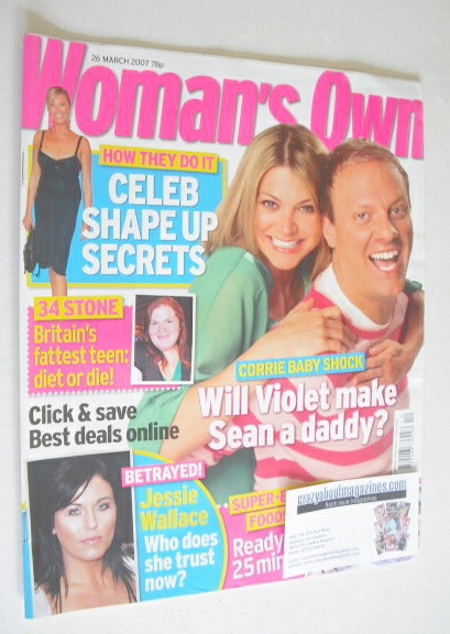 <!--2007-03-26-->Woman's Own magazine - 26 March 2007 - Antony Cotton and J
