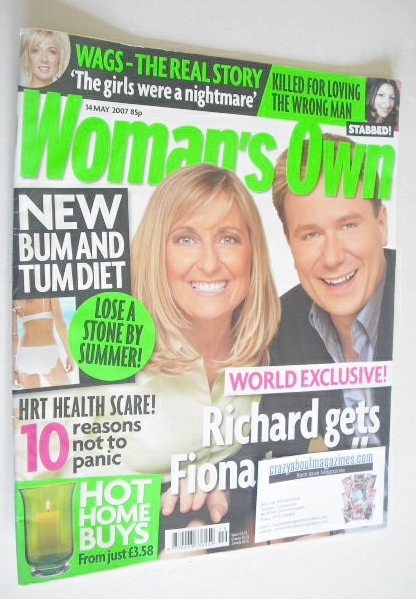 Woman's Own magazine - 14 May 2007 - Richard Arnold and Fiona Phillips cover