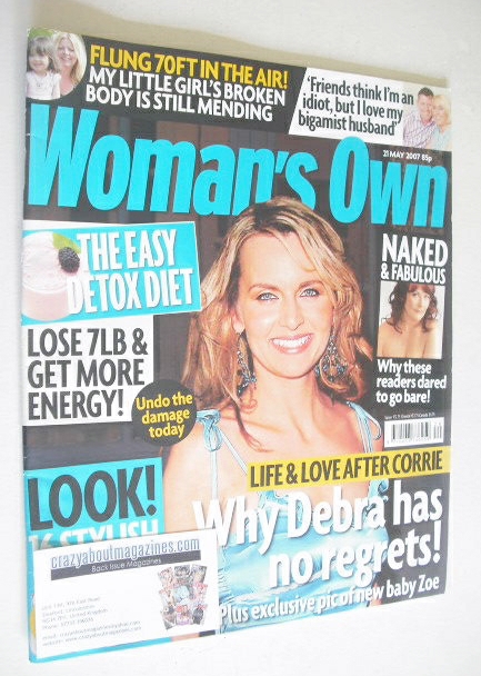 <!--2007-05-21-->Woman's Own magazine - 21 May 2007 - Debra Stephenson cove