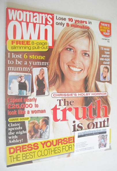 Woman's Own magazine - 20 October 2003 - Tina Hobley cover