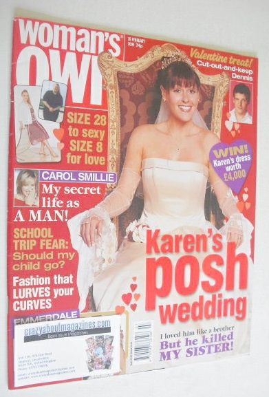 Woman's Own magazine - 16 February 2004 - Suranne Jones cover