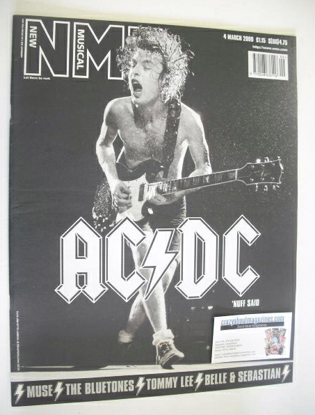 <!--2000-03-04-->NME magazine - Angus Young cover (4 March 2000)