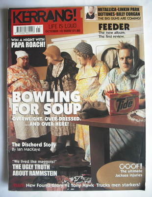 Kerrang magazine - Bowling For Soup cover (12 October 2002 - Issue 925)