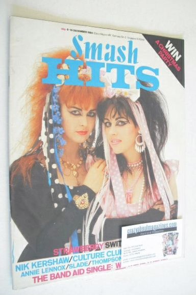 Smash Hits magazine - Strawberry Switchblade cover (6-19 December 1984)