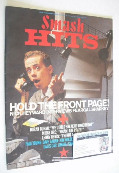 Smash Hits magazine - Nick Heward cover (8-21 November 1984)