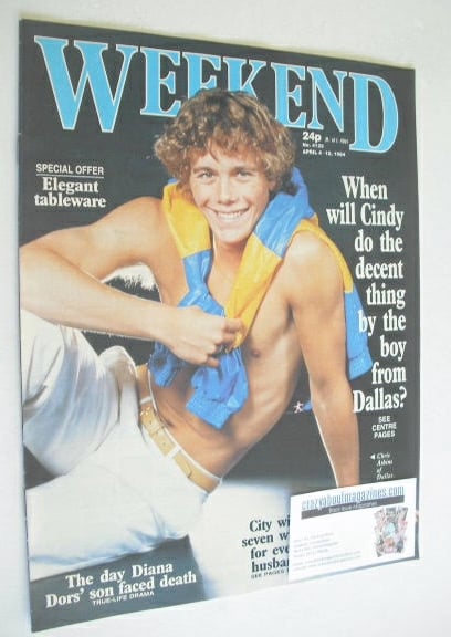 <!--1984-04-04-->Weekend magazine - Chris Atkins cover (4-10 April 1984)