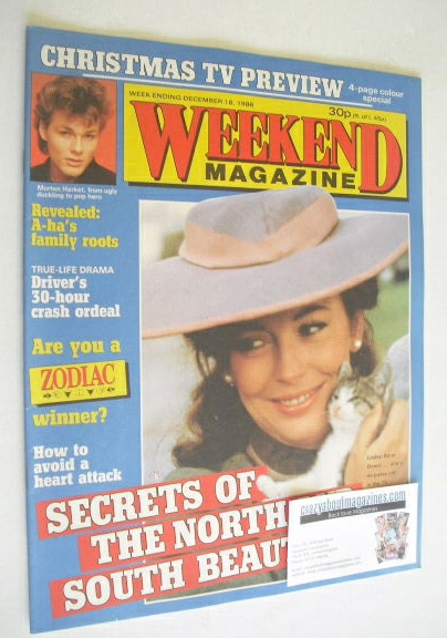 <!--1986-12-16-->Weekend magazine - Lesley-Anne Down cover (16 December 198