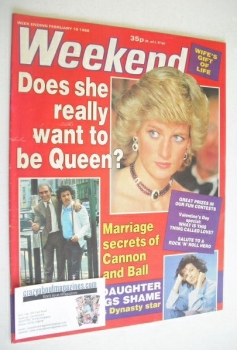 Weekend magazine - Princess Diana cover (16 February 1988)