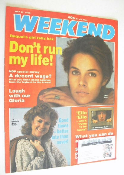 <!--1989-05-27-->Weekend magazine - Tahnee Welch cover (27 May 1989)