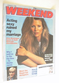 Weekend magazine - Kim Basinger cover (5 August 1989)