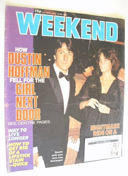 <!--1980-07-23-->Weekend magazine - Dustin Hoffman cover (23-29 July 1980)
