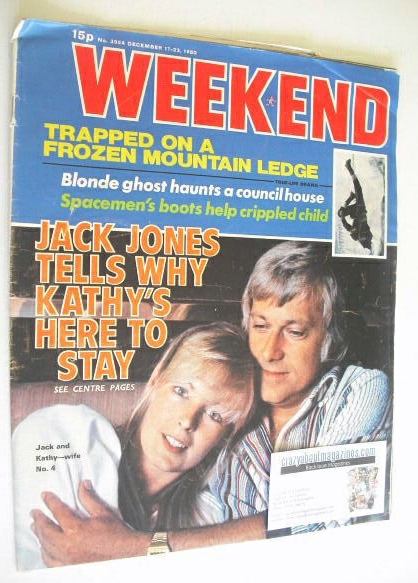 <!--1980-12-17-->Weekend magazine - Jack Jones cover (17-23 December 1980)