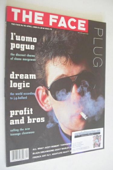The Face magazine - Shane MacGowan cover (April 1988 - Issue 96)