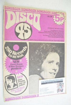 Disco 45 magazine - No 26 - December 1972 - Gilbert O'Sullivan cover