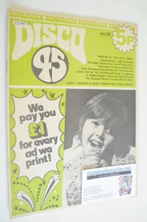 Disco 45 magazine - No 28 - February 1973 - Jimmy Osmond cover