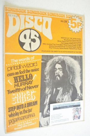 Disco 45 magazine - No 29 - March 1973 - Roy Wood cover