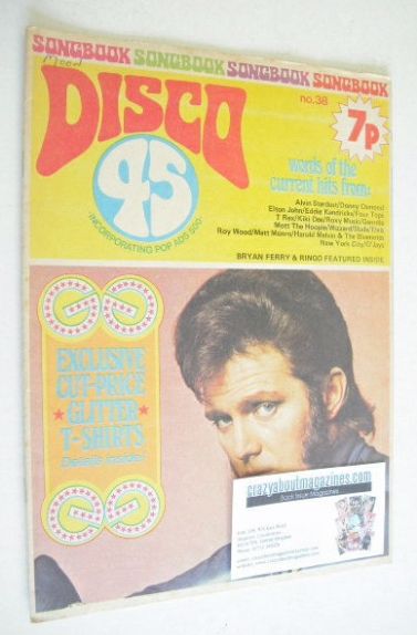 Disco 45 magazine - No 38 - December 1973 - Alvin Stardust cover