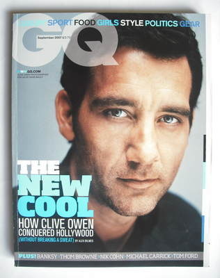 British GQ magazine - September 2007 - Clive Owen cover