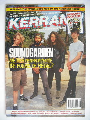 Kerrang magazine - Soundgarden cover (7 December 1991 - Issue 370)