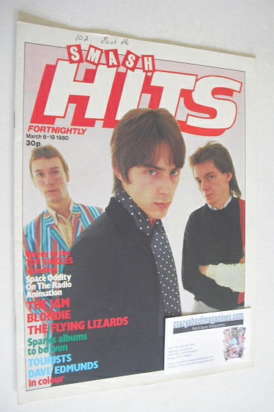 <!--1980-03-06-->Smash Hits magazine - The Jam cover (6-19 March 1980)