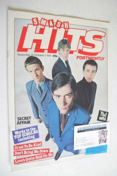 <!--1979-09-20-->Smash Hits magazine - Secret Affair cover (20 September - 