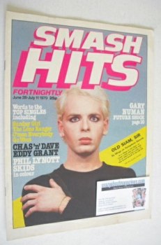 Smash Hits magazine - Gary Numan cover (28 June - 11 July 1979)