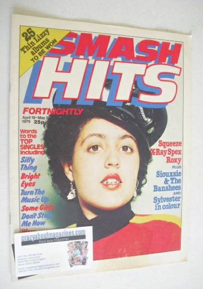 <!--1979-04-19-->Smash Hits magazine - Poly Styrene cover (19 April - 2 May