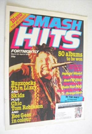 <!--1979-03-22-->Smash Hits magazine - Lene Lovich cover (22 March-4 April 