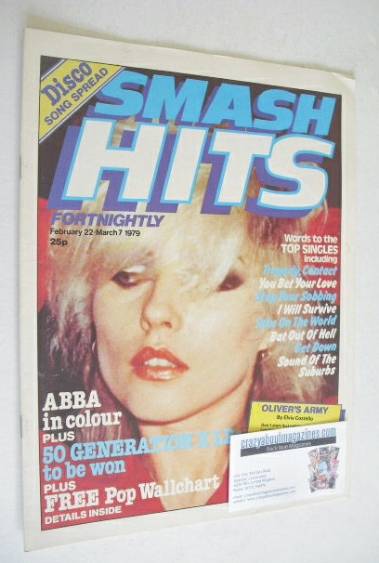<!--1979-02-22-->Smash Hits magazine - Debbie Harry cover (22 February-7 Ma