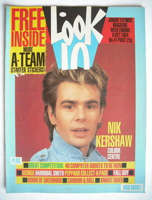 Look In magazine - Nik Kershaw cover (6 October 1984)