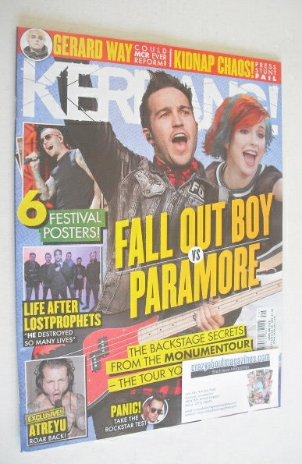 Kerrang magazine - Fall Out Boy vs Paramore cover (19 July 2014 - Issue 1526)