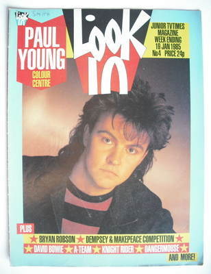 Look In magazine - Paul Young cover (19 January 1985)
