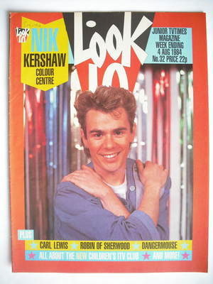 Look In magazine - Nik Kershaw cover (4 August 1984)