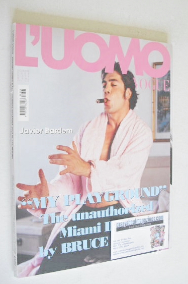 <!--2008-12-->L'Uomo Vogue magazine - December 2008 - Javier Bardem cover