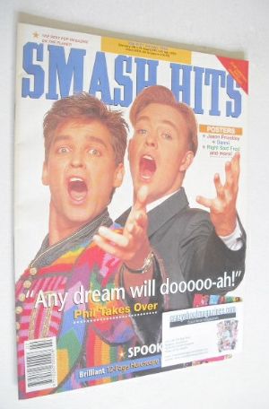 Smash Hits magazine - Jason Donovan and Phillip Schofield cover (8-21 January 1992)